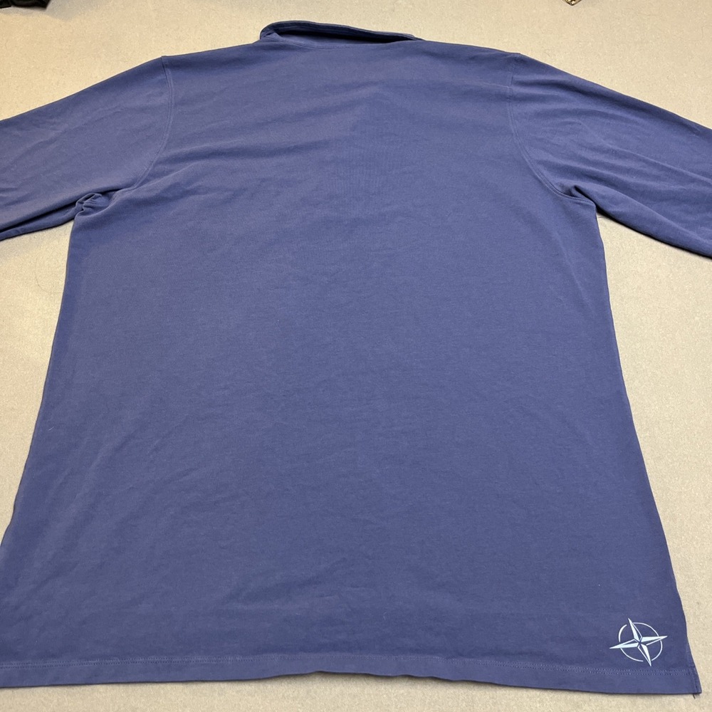 B DRADDY x SUNSET RIDGE CC Mens XL Polo Long Sleeve Soft Cotton/Spandex Blue - Picture 7 of 8